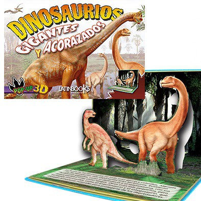 2x1 Libro Pop-Up 3D Dinosaurios