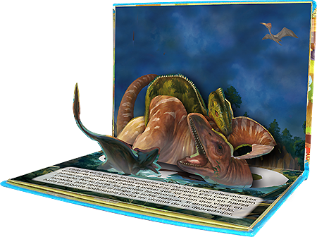 2x1 Libro Pop-Up 3D Dinosaurios